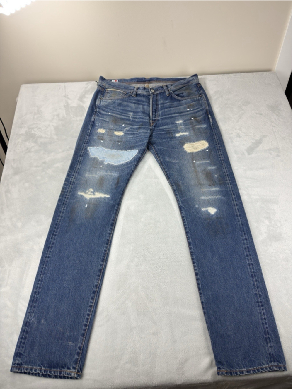 Edwin Nwt Mens Sz 37 W X 34 L Akita Straight Akt 03 Rainbow Selvedge Made Japan